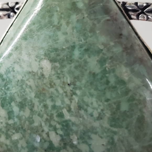 New Amazonite 925 Silver Cuff Bracelet. - Picture 10 of 14